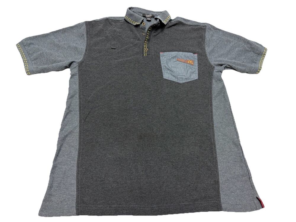McDonalds Crew Member Uniform Polo Shirt Size M Medium Grey by Timeless Elements
